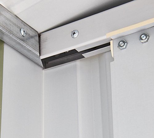 Globel Industries Metall Garten Gerätehaus Gartenhaus 8×4 Anthrazit // 246x123x198cm (BxTxH) // 2,6 m² // Gerätehaus Metall Pultdach - 3