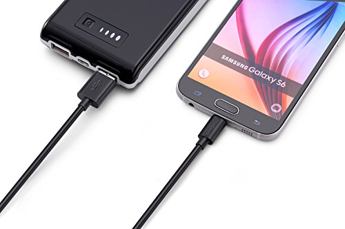 MaGeek® [5-Pack] 1.0m Premium Micro USB Kabel Schnell Aufladen Synchronisationen und Ladekabel für Android, Samsung, HTC, Motorola, Nokia, LG, HP, Sony,und mehr (Schwarz_Grün_Blau_Rosa_Weiß) - 4