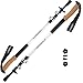 Produktbild Trekkingstange, dreiteilige kontraktionsverstellbare Kohlefaser, Korkgriff Unisex, Ultraleichtes Wandern, Camping, Wandern, Rucksack, Nordic Walking - 2 Stück,White