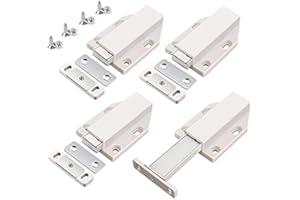 Push Pull per Ante Jiayi 4 Pezzi Apertura a Pressione Ante Chiusura Magnetico Pressione Home Push to Open Custodia in Alluminio Chiusura Push Pull Ante per Mobile Apertura Pressione Sistema