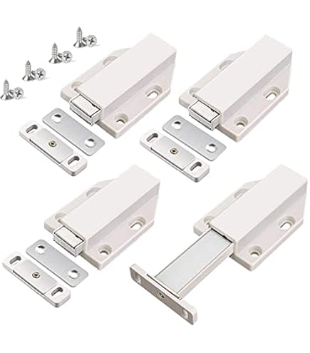 Apriporta A Pressione Per Mobili - Set 8 Pezzi Con Chiusura Magnetica, Per Ante E Cassetti Senza Maniglie - Foto 3