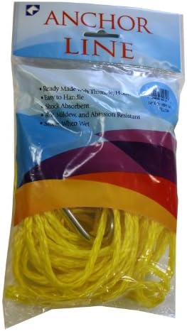 Unicord Anchor Line Hollow Polyester Braid Rope (1/4-Inch X50 Foot)