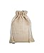 Produktbild Packung mit 10 x weiß kordelzug Hessisches Kaffee/Tee/Weihnachten Sack, 17cm x 23cm Code #05WH) Simpel stilvoll jute-tasche mit holz perle on Kordelzug weiß Jute farbe