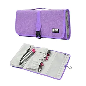 BUBM Waterproof Travel Storage Bag Organizer for Dyson Airwrap, Pre-Styling Dryer, 4 Curling Barrels, 2 Smoothing Brushes Volumizing Brush (Purple)??