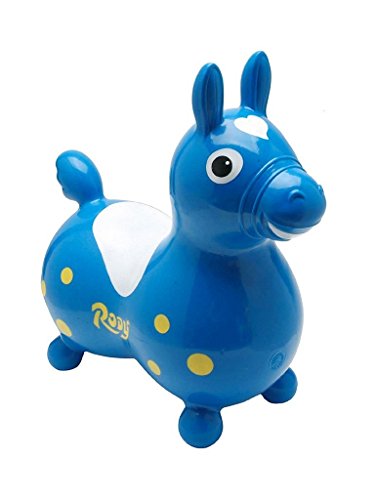 Gymnic / Rody Inflatable Hopping Horse, Blue, Made from soft, super strong, latex-free