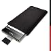 Produktbild igadgitz Schwarz Ledertasche Beutel Schutzhülle für Sony Xperia X F5121 F5122 & XA1 Pouch Case Cover Mit Pull Tab