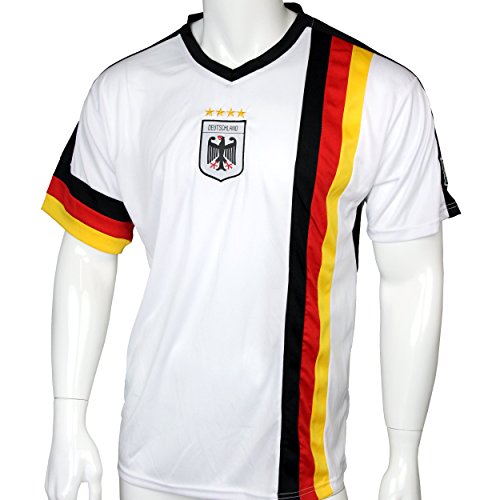 GERMANY DEUTSCHLAND Trikot weiß mit Mesh-Einsätzen, UNISEX, Gr. S