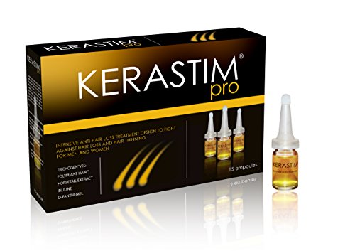 KERASTIM PRO - ANTI HAIR LOSS SCALP TREATMENT,REGROWTH GROWTH FOR WOMEN MEN 15x5ml