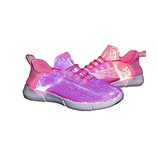 LIGGZ Zapatos De Fibra óptica Zapatos con Luz LED 7 Colores Carga USB Intermitente Festivales Luminosos Fiesta Unisex
