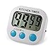 Produktbild Digitaler Küchen-Zeitmesser mit lautem Alarm, magnetischer Rückseite und einklappbarem Standfuß, große Digitalanzeige, Aufhänger, An-/Ausschalter für Küche, Kochen, Backen, Sport, Spiele Büro usw. 1 weiß