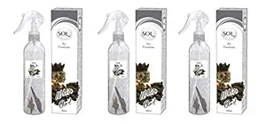 Rankson SOL White Oud Combo Air Freshener, Room Freshener, Long Lasting Car Freshener, Pack of 3 (3X250ml)