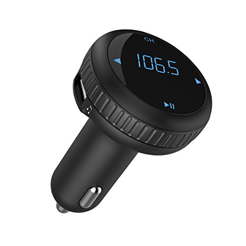 Preisvergleich Produktbild Criacr Bluetooth FM Transmitter, KFZ Wireless Radio Adapter, freisprecheinrichtung Car Kit integriertem für Handy iPhone 7 / 7 Plus / SE / 6S, Samsung Galaxy und andere ios / Android Smartphones usw