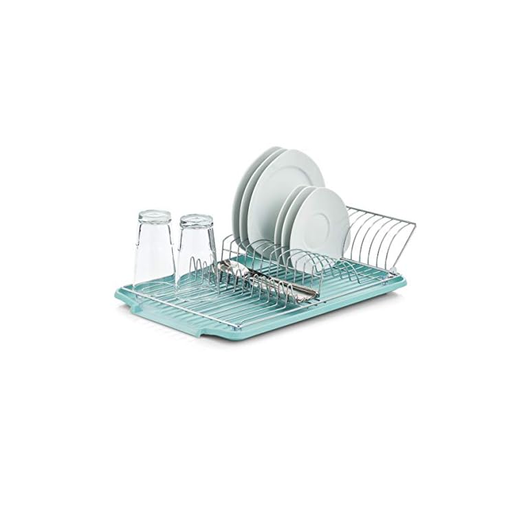 mDesign Abtropfgestell mit Abtropfschale – Abtropfablage für die