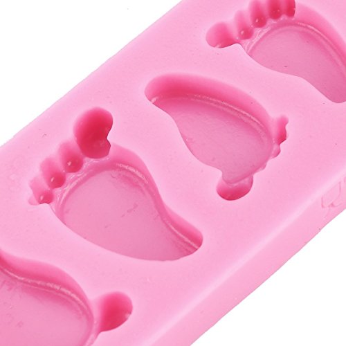 SUNJAS 2tlg Baby Geburt Silikon Ausstecher Ausstechform Torten Fondant Kuchen Marzipan Backen Stempel Set Kit Deko - 5