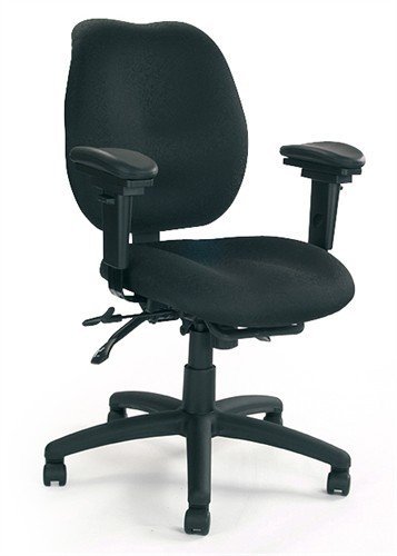 Eliza Tinsley 1435MBSY/ABK Medium Back Multi Functional Task Operator Chair with Adjustable Arms