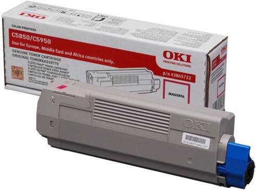 OKI C5850 Toner Cartridge 6000 Pages - Magenta 43865722