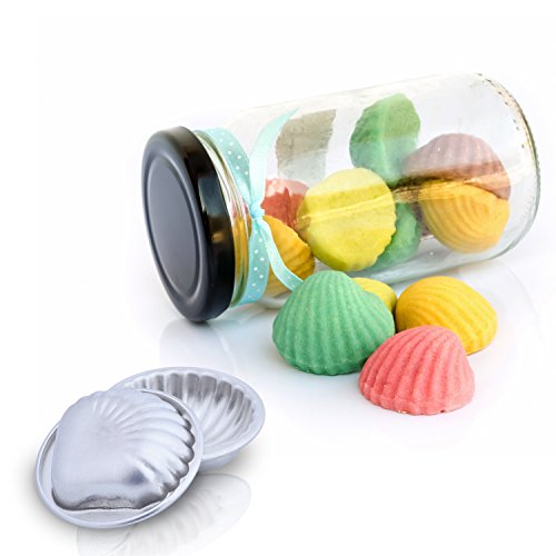 Outus 6 Stücke 3 Set 3 Form Metall Bad Bombe Formen für DIY Handwerik, Kuchen-Wannen Formen - 2