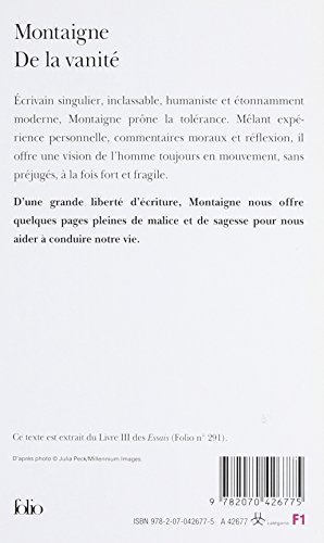 Book's Cover of De la vanité