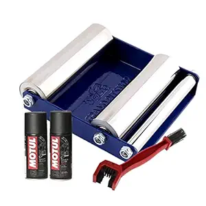 Grand Pitstop BRC1C2RollerS Motul C1 Chain Clean and C2 Chain Lube and Paddock Stand GRoller, Small (4-Pieces, 150 ml)