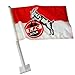 Produktbild Trade Con Autofahne 1. FC Köln, Rot/Weiss/Schwarz, 30x45cm