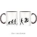 Produktbild Evolution of a Ninja Design bicolor Tasse mit Burgund Griff & Innen