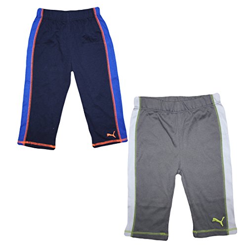 (Pack of 2) Puma Infant Sport Track Pants 0-3M Dark Blue & Grey