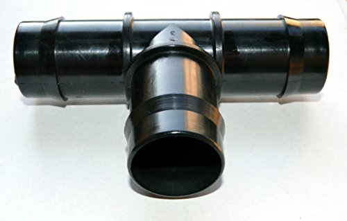 T-Stück Schlauchtülle Verbinder Fitting für Ø32 mm Schlauch (T-Stück Ø32mm + 3 Schlauchschellen) - 3