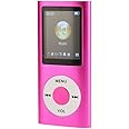MP3 Player with Bluetooth, Music Player with Built-in HD Speaker, 1.8 Inch LCD Screen, HiFi Sound, Earphones Included, Support up to 64GB, for Students Running Walking(Pink)