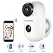 Produktbild Überwachungskamera mit AKKU,Kabellos WiFi Kamera wasserdicht intelligente IP Kamera WLAN, Bewegungsmelder, Nachtsicht Überwachungsystem Zwei Wege Audio Kamera für innen und außen