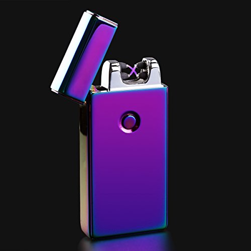 UEETEK Elektrische Akku leichter Dual Arc flammenlose USB winddicht Zigarettenanzünder (bunt) - 6