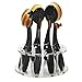 Tonsee 10 Hole Oval Makeup Brush Holder Drying Rack Organizer Cosmetic Shelf Tool (Transparent)
