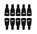 Hosaire 10x Nail Art Tool Soak Off Cap UV Gel Polish Remover Wrap (Black)-Pack of 10