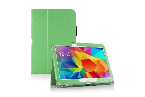 Schutzhülle / Cover / Tasche für Samsung Galaxy Tab 4 10.1" T530 - mit praktischer Halteschlaufe - Grün