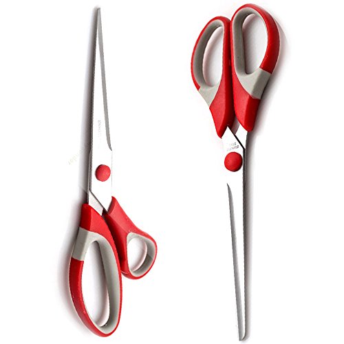 mysonder Schere 4 Set – Edelstahl Kinder Schere Klassenset mit – Scheren für Büro, Schule, Küche, Nähen, Kunst und Craft Aktivitäten – Features Langlebige Design, Komfort Grip und Razor scharfe Klingen - 4