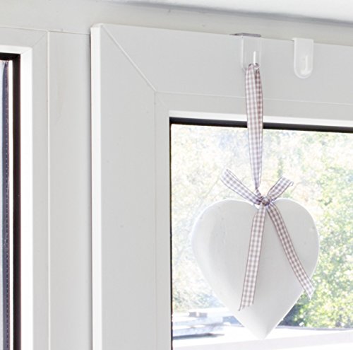 Fensterhaken, Dekohaken, transparent – 20er-Set, 35 x 20 mm – Für Fenster bis maximal 17mm Falzmaß geeignet - 3