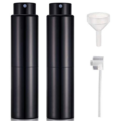 Atomizador del Perfume, ROBERT 2 Pieza 20ML Rociador Botellas de Perfume Travel,Mini Portátil de Viaje Atomizador?Negro?