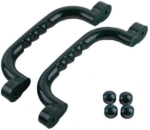 Set of 2 Green Grab Handles / Hand Grips (Pair) - Climbing Frame / Playhouse Accessory