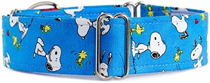 Noddy &amp; Sweets Martingale Collar [Snoopy Oh Joy! Blue] - Large 5cm Width