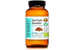 DR WAKDE'S NATURAL HEALTH CARE, LONDON DR WAKDE'S Organic Haritaki Powder (Hirda | Terminalia chebula) - 100g (3.5oz) | Pure, Raw & Dried Powder | Ayurvedic Herb | Vegan | Nothing Added, Nothing Removed | Same Day Dispatch