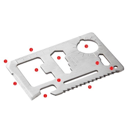 11-in-1 Edelstahl-Taschen-Multi-Tool Karte Messer - 3