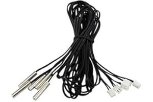 Aussel Lot de 5 sondes thermiques numériques et étanches NTC 10 K 3 950 Ohm 1 m