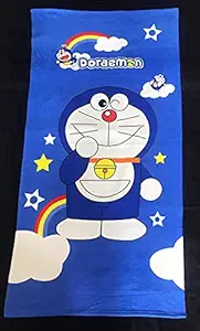 JBG Home Store Micro Cotton 300 GSM Printed Beach/Pool Towel for Kids/Boy/Girls/Man/Women-Size Large(75 x 150 cm,Multicolor)-Doraemon(Pack of 1)