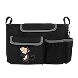 Zuoao Baby Kinderwagen Organizer Buggys Kinderwagentasche Organiser Kinderwagen Zubehör mit Mobiltelefon-Halter,Regenschutz und 4 Kinderwagenbefestigungen - 5