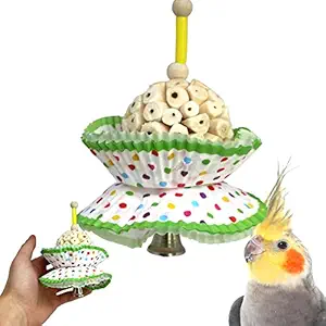 Bonka Bird Toys 1925 Cake Bird Toy Foraging Parrot Cage Toys Cages Shred Cockatiel African Grey