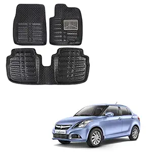 Atc Polyurethane Passenger Car 4D Mat for Maruti Suzuki Swift Dzire (Model 2010-2016, Black)