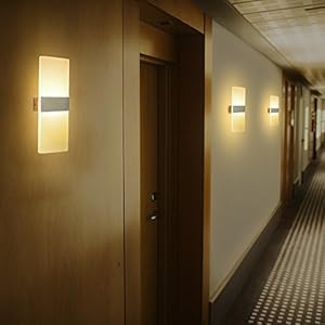 2 Stücke Wandleuchte LED Innen 12W Wandlampe Acryl Wandbeleuchtung