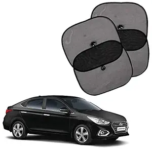 Sykit Car Window Shade, Auto Sunshade for Blocking UV Ray and Protecting Sunshade for Hyundai Verna (Set of 4), Black