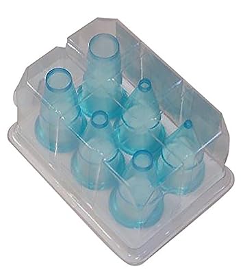 De Buyer 4128.06N Lot de 6 Douilles Unies Bleues - Compatibles avec Le Tube - N° : 2 ; 4 ; 6 ; 8 ; 12 ; 14
