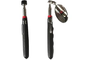 PROVANCE 2-teiliges Pick-Up Werkzeugset: Teleskop-Magnetheber mit heller LED und flexibler Inspektionsspiegel | Unverzichtbares KFZ- & Werkstatt-Zubehör zum Bergen von Schrauben