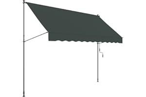 empasa Klemmmarkise 'ILANGA' Balkon Markise Klemm-Markise, UV-beständig und höhenverstellbar, Verschiedene Größen, 150 cm, 200 cm, 300 cm oder 400 cm x 120 cm